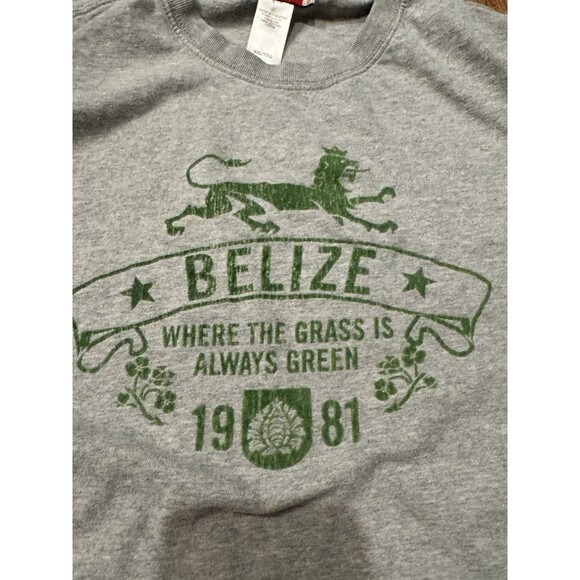 Vintage 90s Y2K Guess Belize Graphic T-Shirt Gray Mens XXL 2000s Skater - Picture 2 of 4